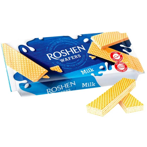 Вафлі Roshen Wafers з молочною начинкою 216г
