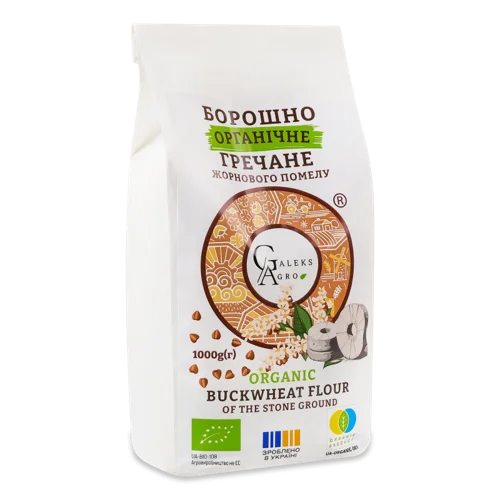 Гречане Борошно Жорнового Помелу Органічне, 1кг