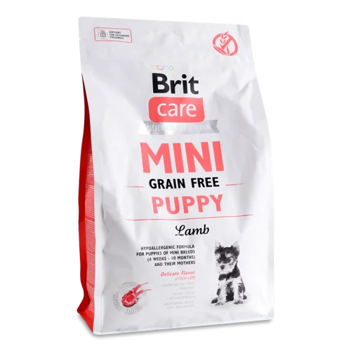Корм Сухий Повнораціонний Для Собак Lamb Puppy Mini Care Brit, в/к, 2 кг