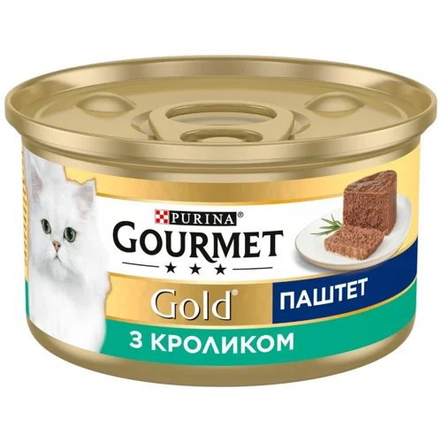 Корм вологий Gourmet Gold з кроликом для котів 85г