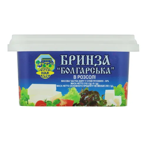 Бринза 30% в розсолі Болгарська НАК п/у 310г