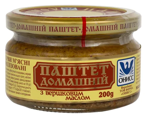 Паштет з вершковим маслом Домашній Онисс 200г