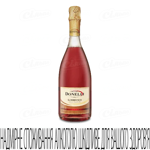 Вино ігристе Donelli Lambrusco Emilia rose Amabile, 0,75л