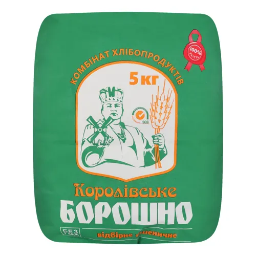 Борошно пшеничне відбірне Королівське борошно м/у 5кг