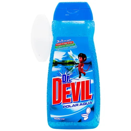 Гель Dr.Devil Polar Аqua для чищення унітазів з кошиком 3 в 1 0,4л