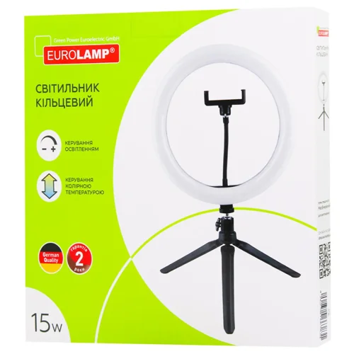 Світильник кільцевий Eurolamp Led 15W 2700-6500K
