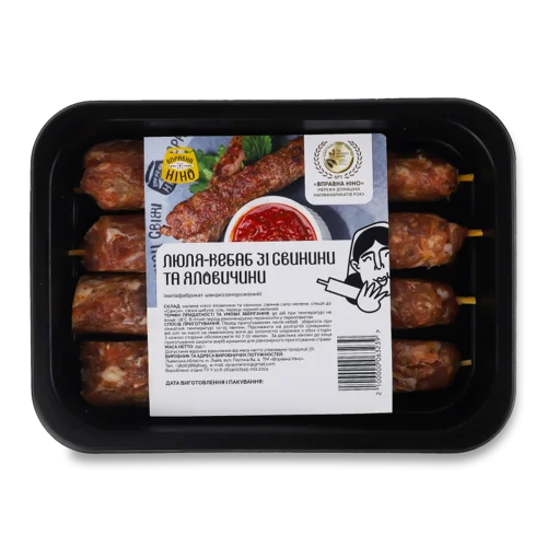 Люля-Кебаб Швидкозаморожений В/ґ Зі Свинини Та Яловичини, 295г
