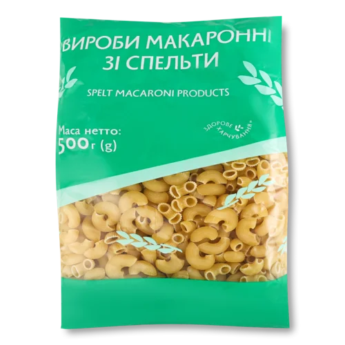 Ріжки Рифлені Зі Спельти Вищого Ґатунку, м/у 500г