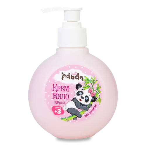 Крем-мило для дівчаток, 380 г, з дозатором, Small Panda