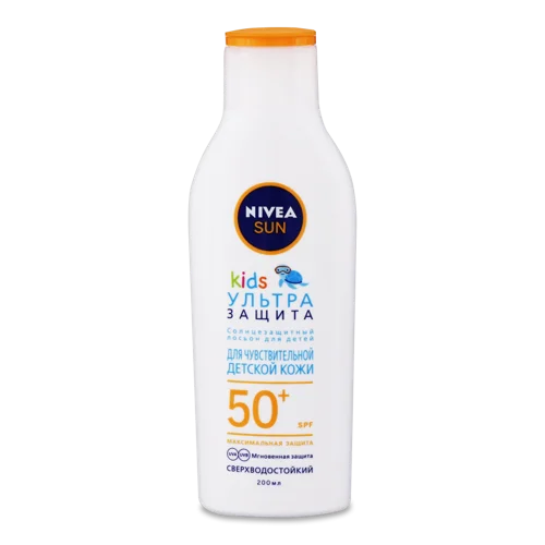 Дитячий Сонцезахисний Лосьйон SPF 50+ Kids Sun Nivea, 200мл