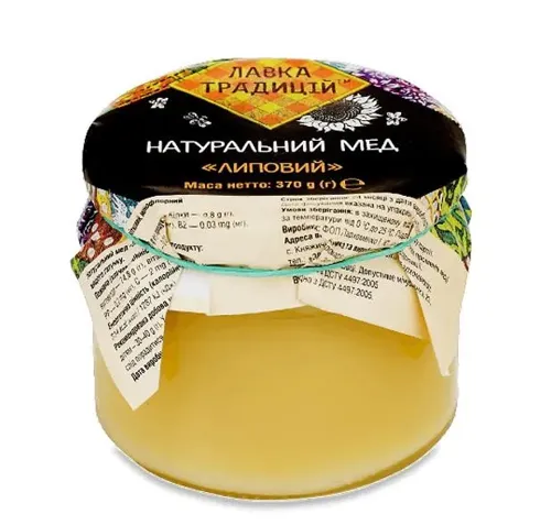 Мед «Лавка традицій» липовий фермерський, 370г