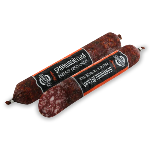 Ковбаса Сиров'ялена Вищого Ґатунку "Брауншвейгська", інд.упак., 0.28 кг