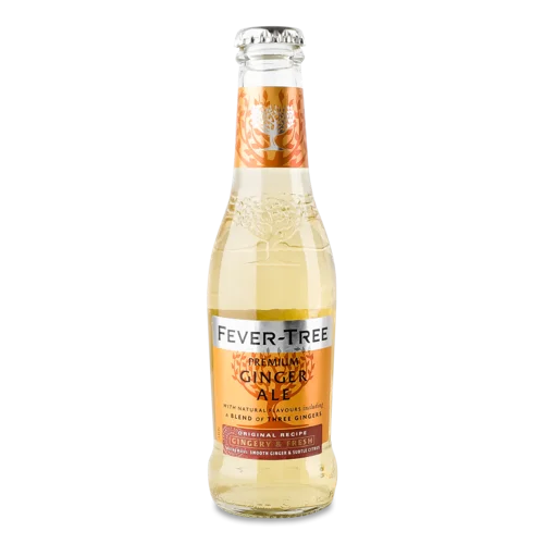 Напій Безалкогольний Газований Ароматизований Імбирний Ель Premium Fever-Tree, скляна банка 0.2л