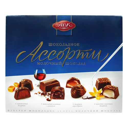 Цукерки з молочного шоколаду Шоколадне асорті АВК