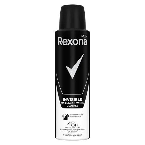 Антиперспірант аерозольний Rexona Men Невидимий на чорному і білому 150мл