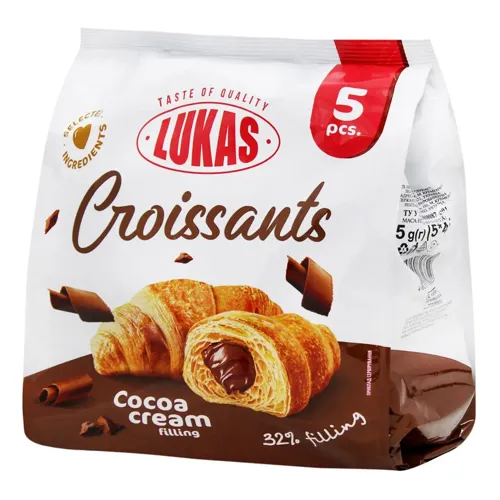 Круасанчик з начинкою какао крем Лукас 225г