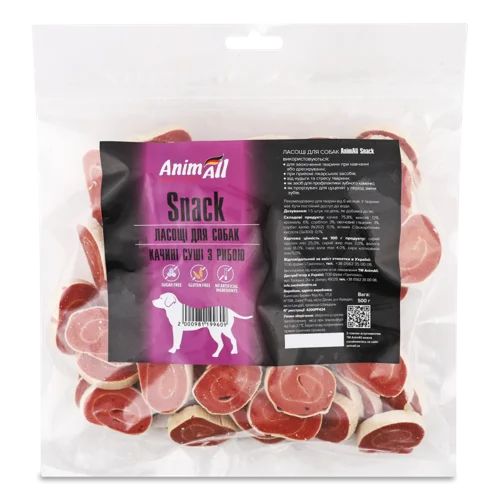 Ласощі Для Собак Качині Суші З Рибою Snack AnimAll В/ґ 500г