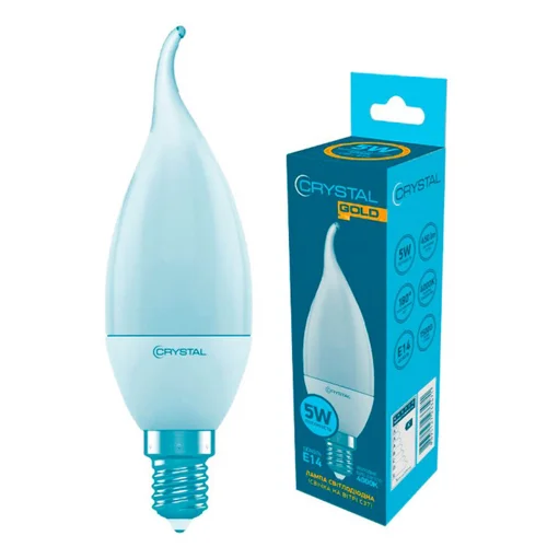 Лампа Crystal Gold LED свічка C37 5W 4000K E14