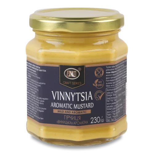 Гірчиця Ароматна Вищого Ґатунку Vinnytsia, с/б 230 г