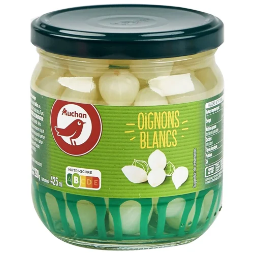 Цибуля Auchan у винному оцеті 380г