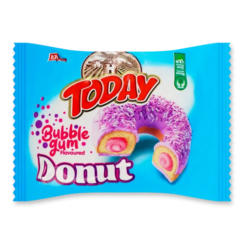 Тістечко Бісквітне З Крему З Смаком Жувальної Гумки Bubblegum Donut, м/у 50г