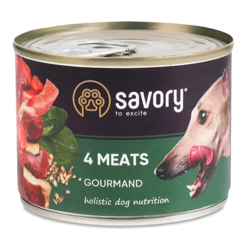 Корм Консервований Повнораціонний Для Дорослих Собак 4 М'ясо Gourmand С/б 200г