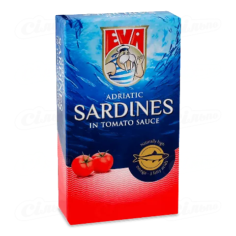 Сардини EVA в томатному соусі, 100г