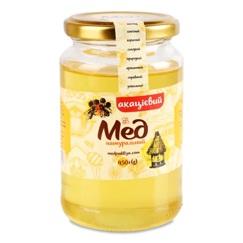 Мед Натуральний Акацієвий, В/ґ, С/б 450г