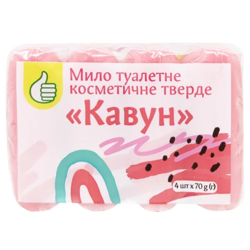 Мило тверде Auchan Кавун 70г х 4шт