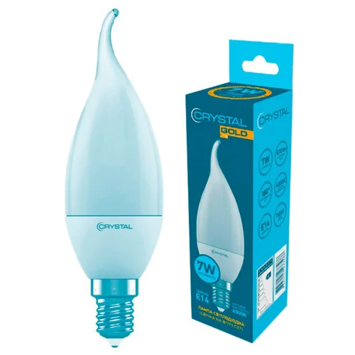 Лампа Crystal Gold LED свічка C37 7W Е14 4000K
