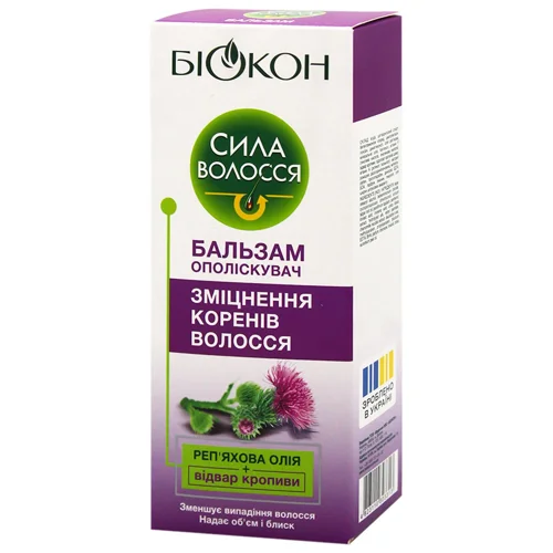 Бальзам-ополіскувач Біокон Зміцнення коренів волосся 205мл