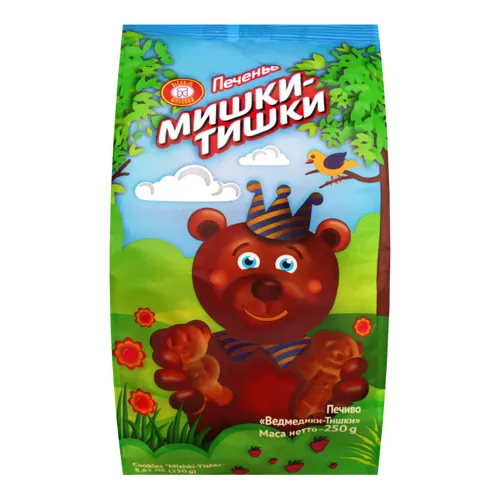 Печиво Мишки-Тишки Бісквіт-Шоколад 250г