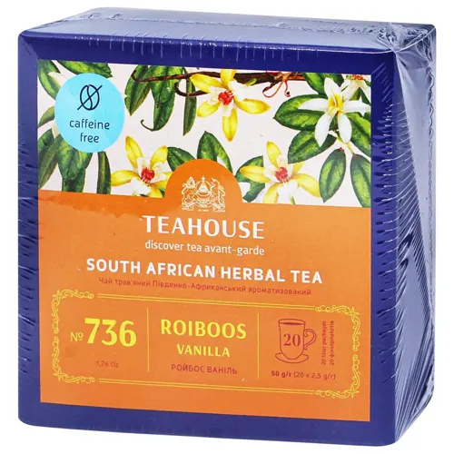 Чай трав'яний Teahouse Ройбос Ваніль 20шт*2,5г