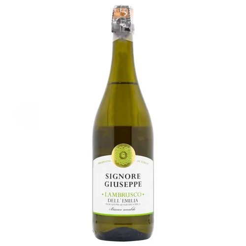 Вино ігристе Signore Giuseppe Lambrusco біле солодке 8%, 0,75л