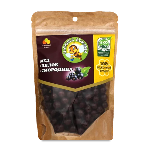 Драже Мед І Пилок З Смородиною, Цілюща Бджілка, в/ґ, 150г