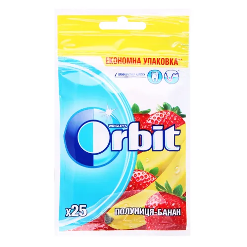 Гумка жувальна без цукру Полуниця-банан Orbit м/у 35г