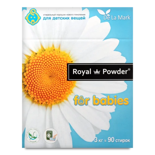 Пральний Концентрований Безфосфатний Порошок Royal Powder для Дитячих Речей, 3кг