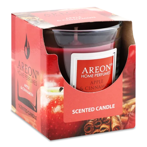 Аромасвічка Areon Home Perfumes Яблуко-Кориця, натуральна, в/к, 50 г