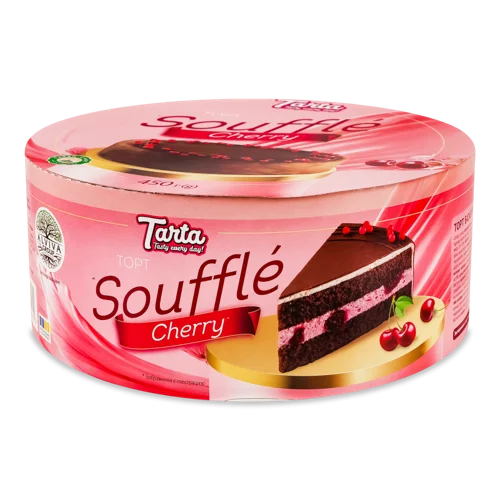 Торт Бісквітний Souffle З Вишнею, к/у 450г