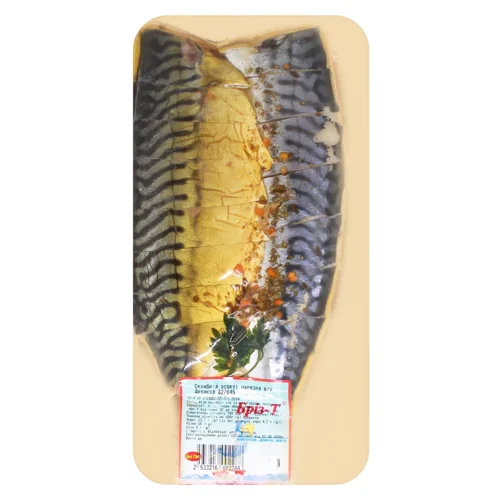 Скумбрія Бріз-Т Асорті холодного копчення нарізка