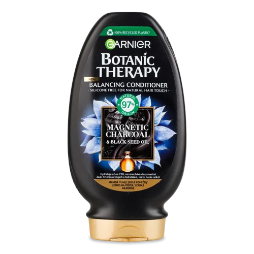 Бальзам-ополіскувач Для Волосся Magnetic Charcoal & Black Seed Oil Botanic Therapy Garnier, 200мл