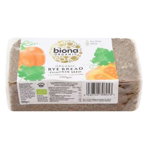 Хліб Biona Organic житній з гарбузовим насінням 350г