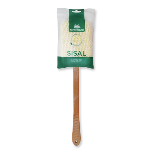Губка Банна На Ручці №10304 Sisal Balmy Naturel, Натуральна Оболонка, 1шт