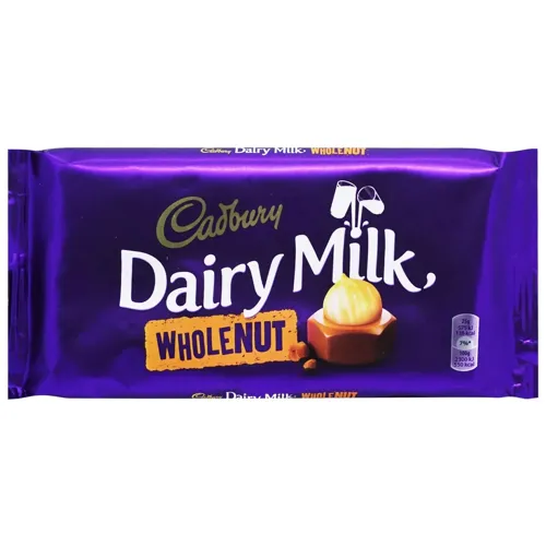 Шоколад молочний Cadbury з цільним горіхом 200г