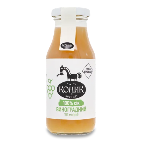 Сік Неосвітлений Пастеризований Виноградний, п/пл 195мл