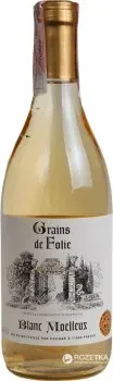 Вино Grains de Folie біле полусолодке 0.75л 10.5%
