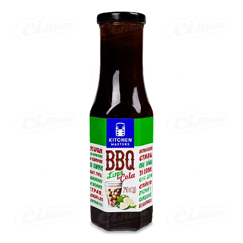 Соус Kitchen Masters Барбекю лайм та кола, 290г