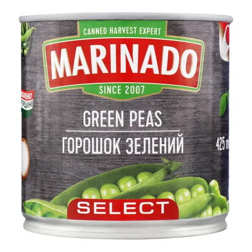 Горошок зелений Select Маринадо з/б 420г