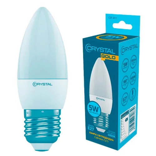 Лампа Crystal Gold LED свічка C37 5W 4000K E27