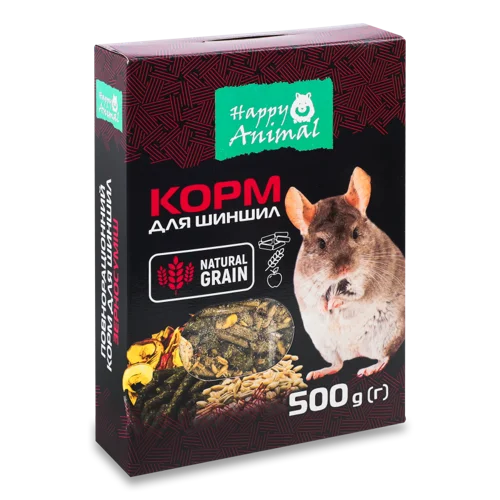 Корм сухий повнораціонний для шиншил, к/у, 500 г